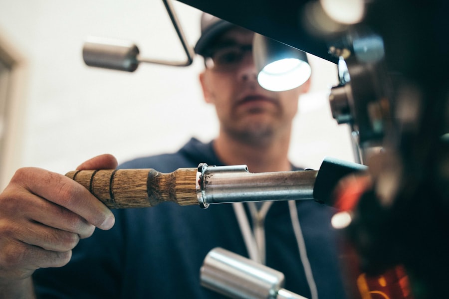 A CV Master technician focused on a repair